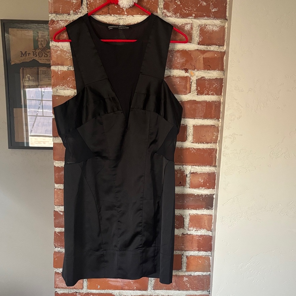 All Saints Black Dress with Sheer panels